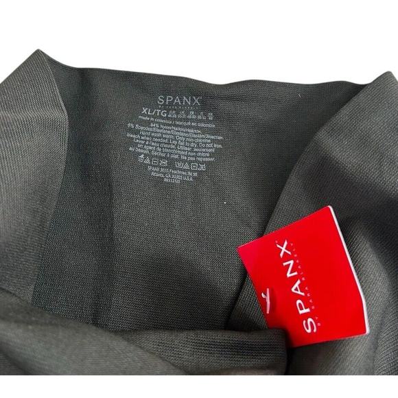 Spanx Look At Me Now Seamless Side Zip Leggings Size XL Thick Dark Green - Picture 4 of 7